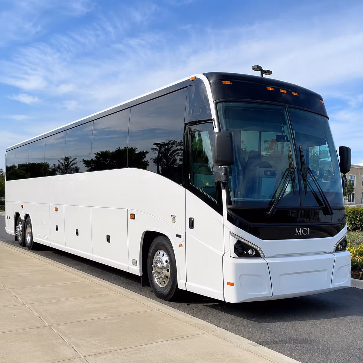 employee shuttle buses between huntsville hotels and job sites