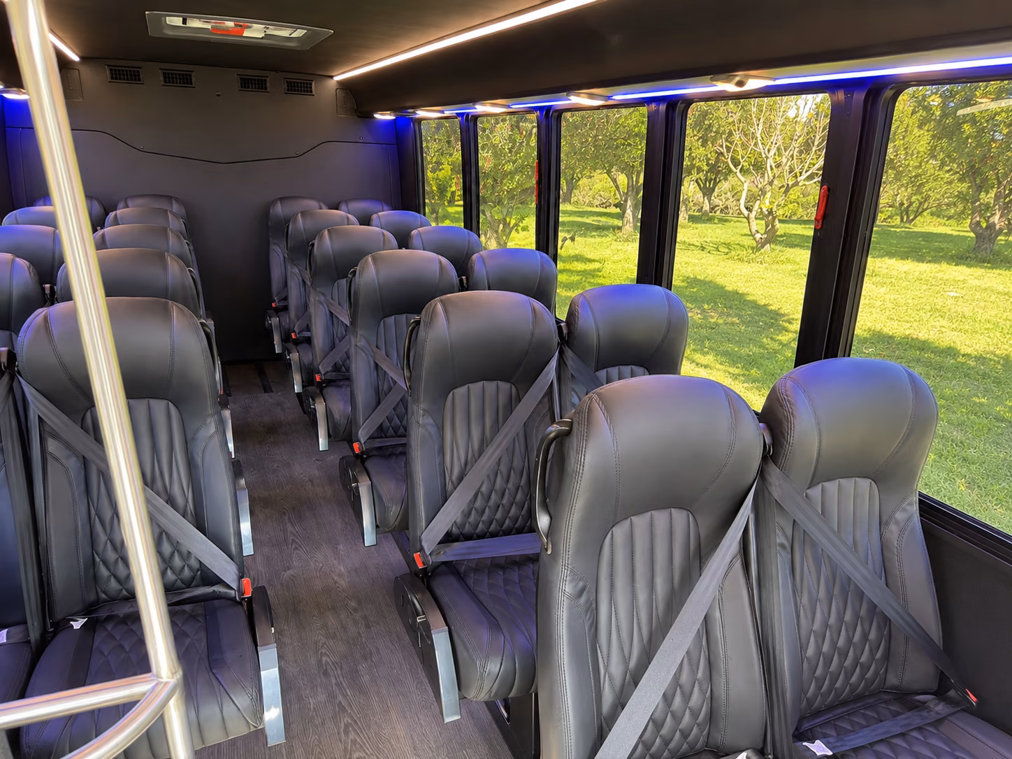 huntsville 15 passenger minibus inside