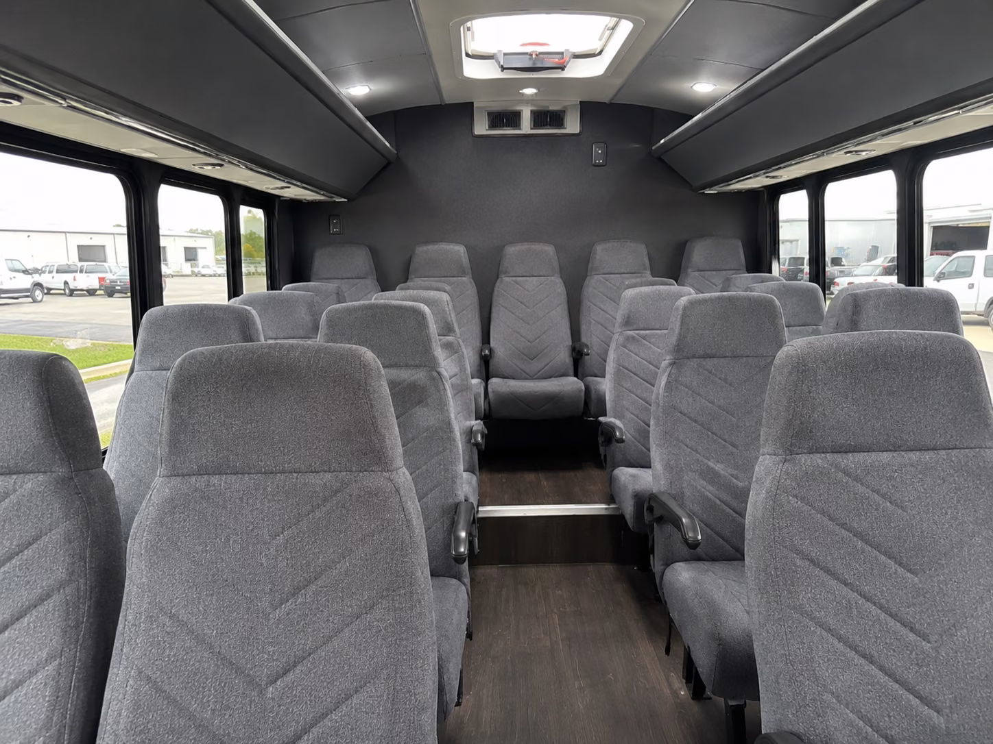huntsville 18 passenger minibus inside