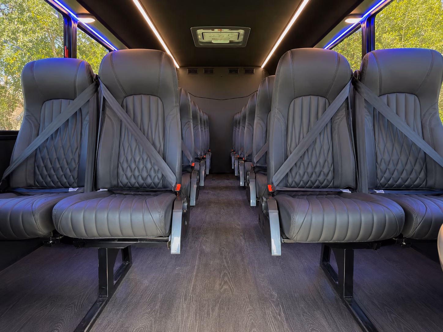huntsville 18 passenger minibus interior