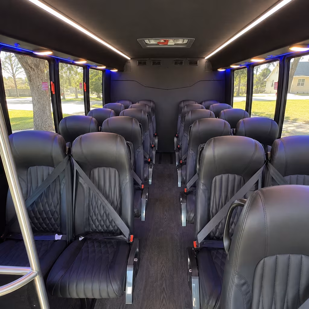 huntsville 25 passenger minibus inside
