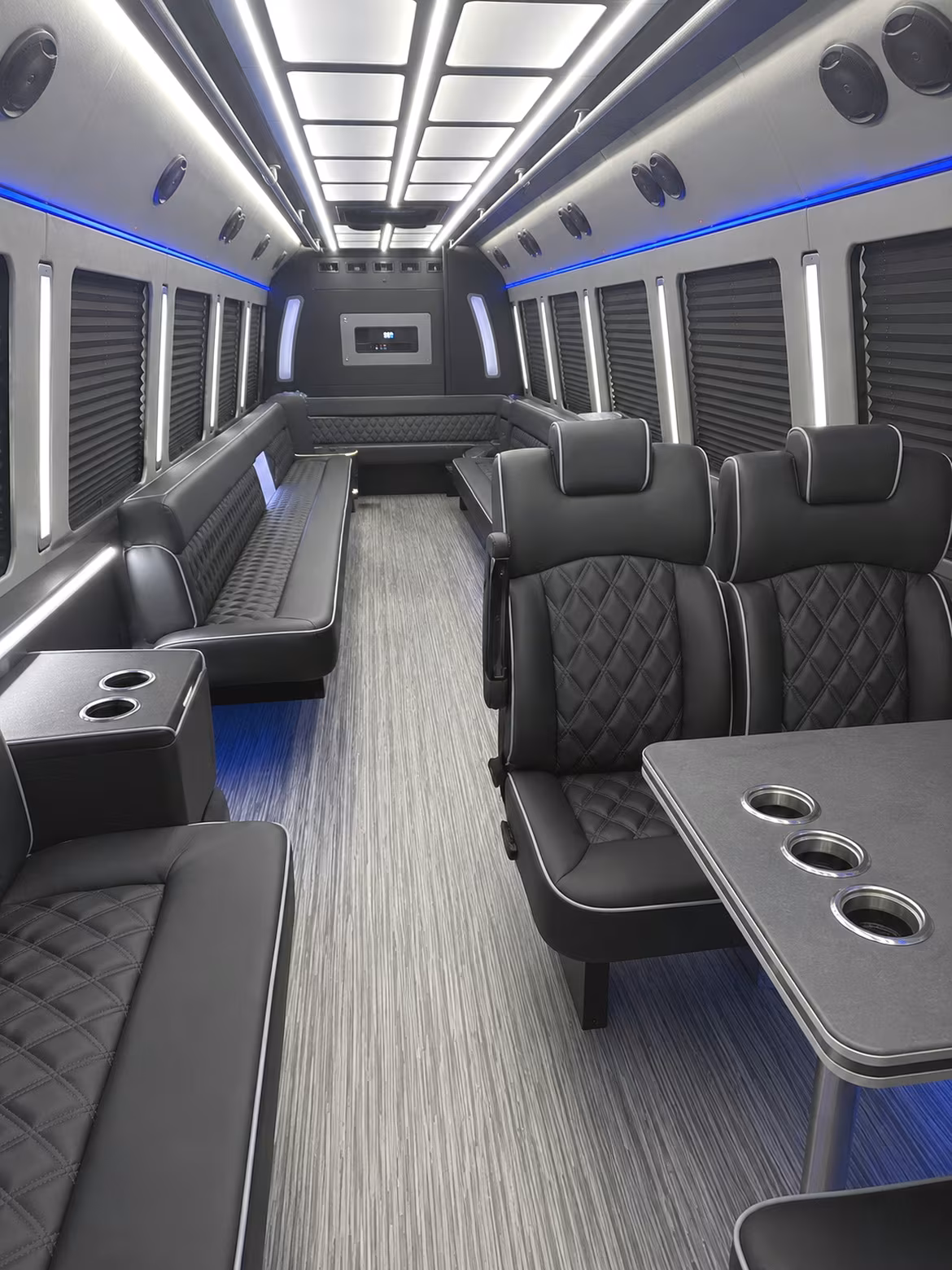 huntsville 25 passenger party bus inside