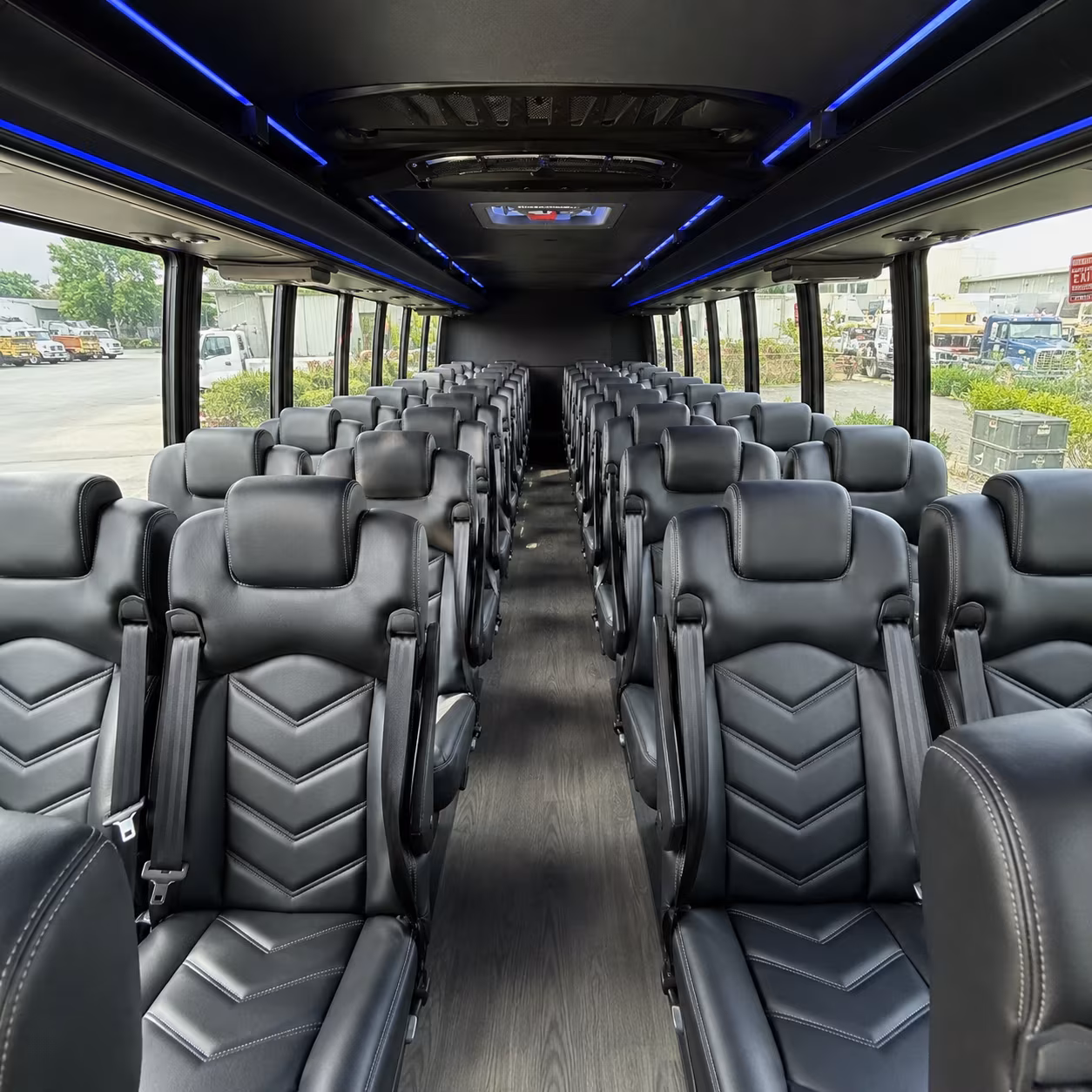 huntsville 28 passenger minibus inside