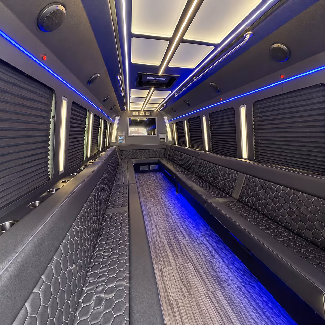 huntsville 30 passenger party bus interior