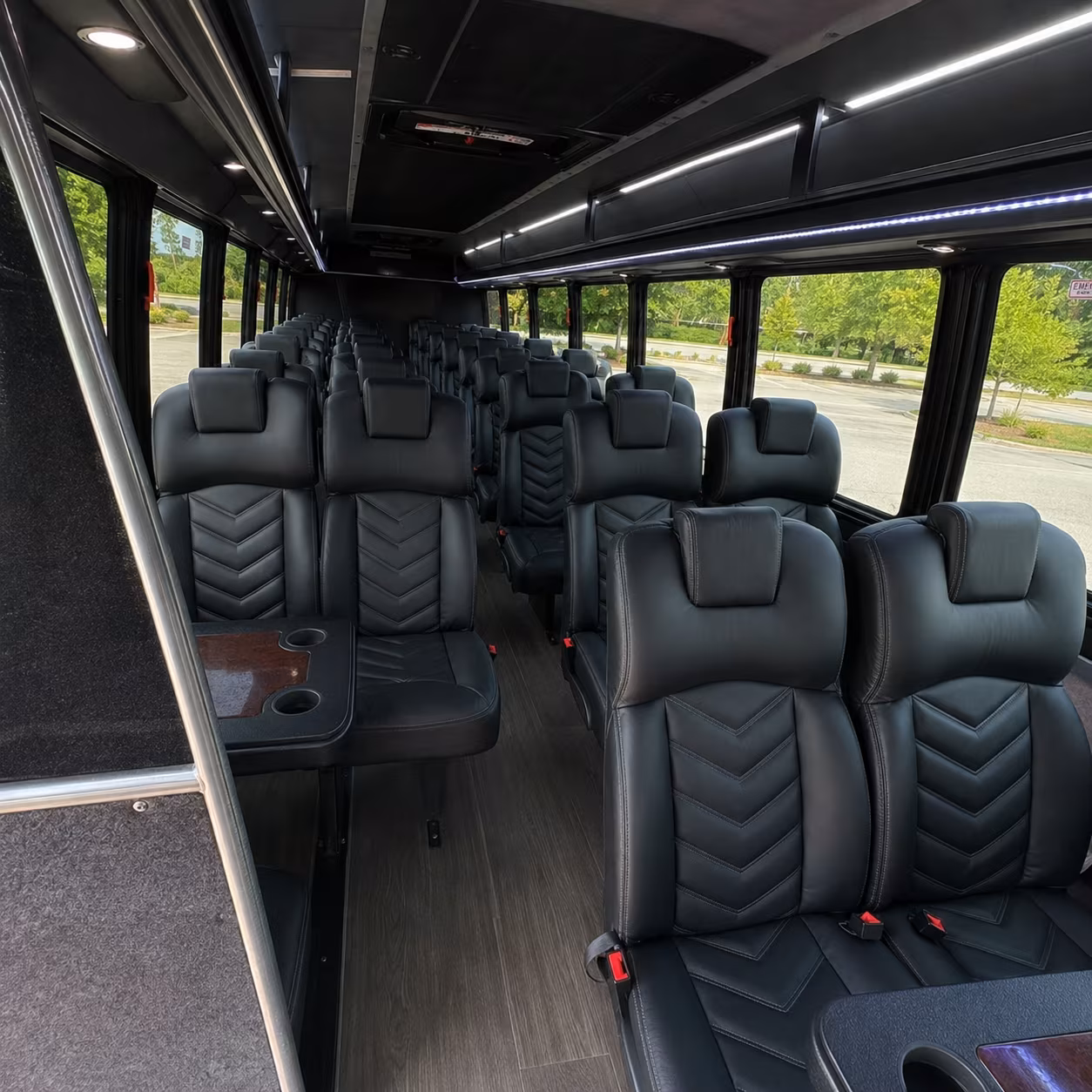 huntsville 35 passenger minibus inside