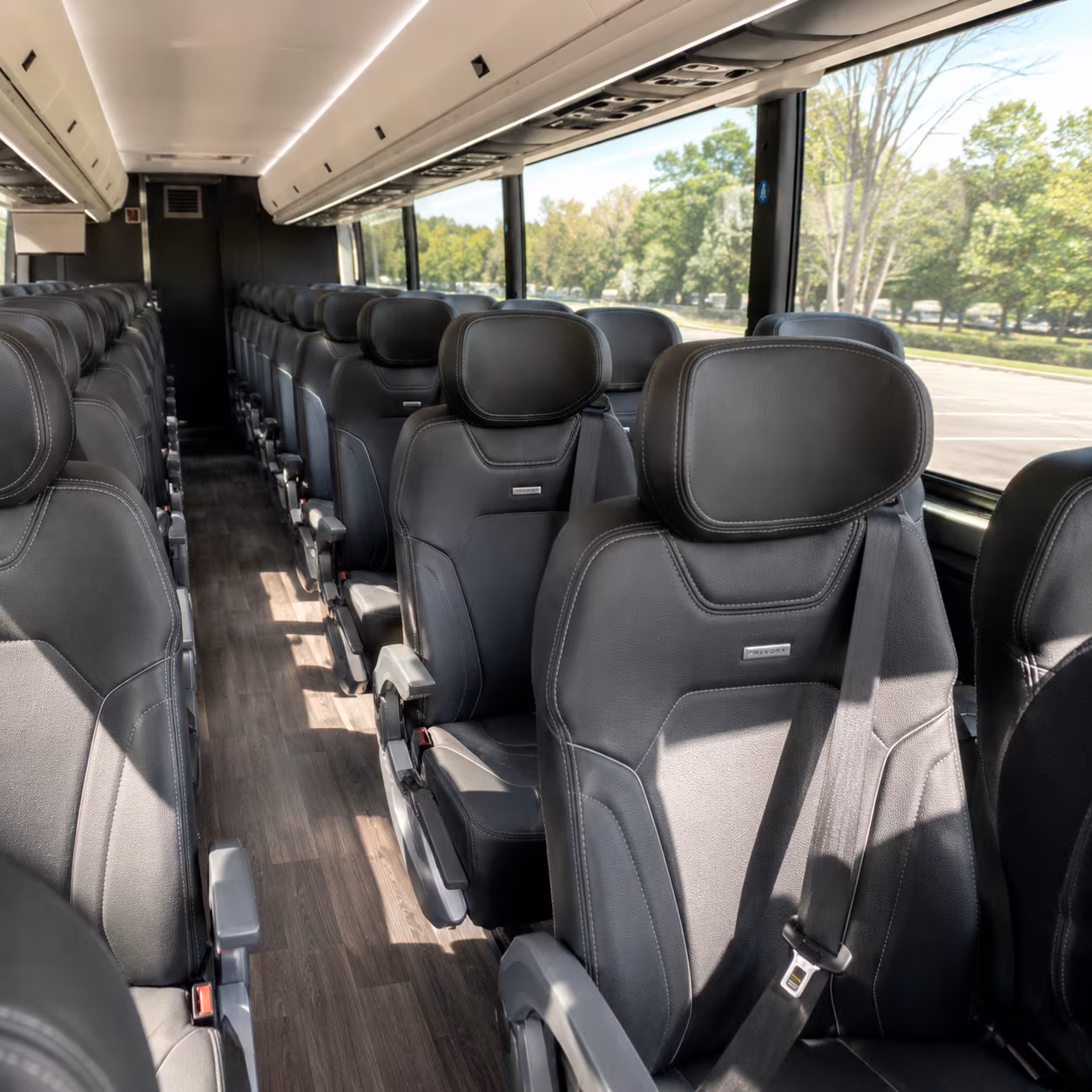 huntsville 56 passenger charter bus inside