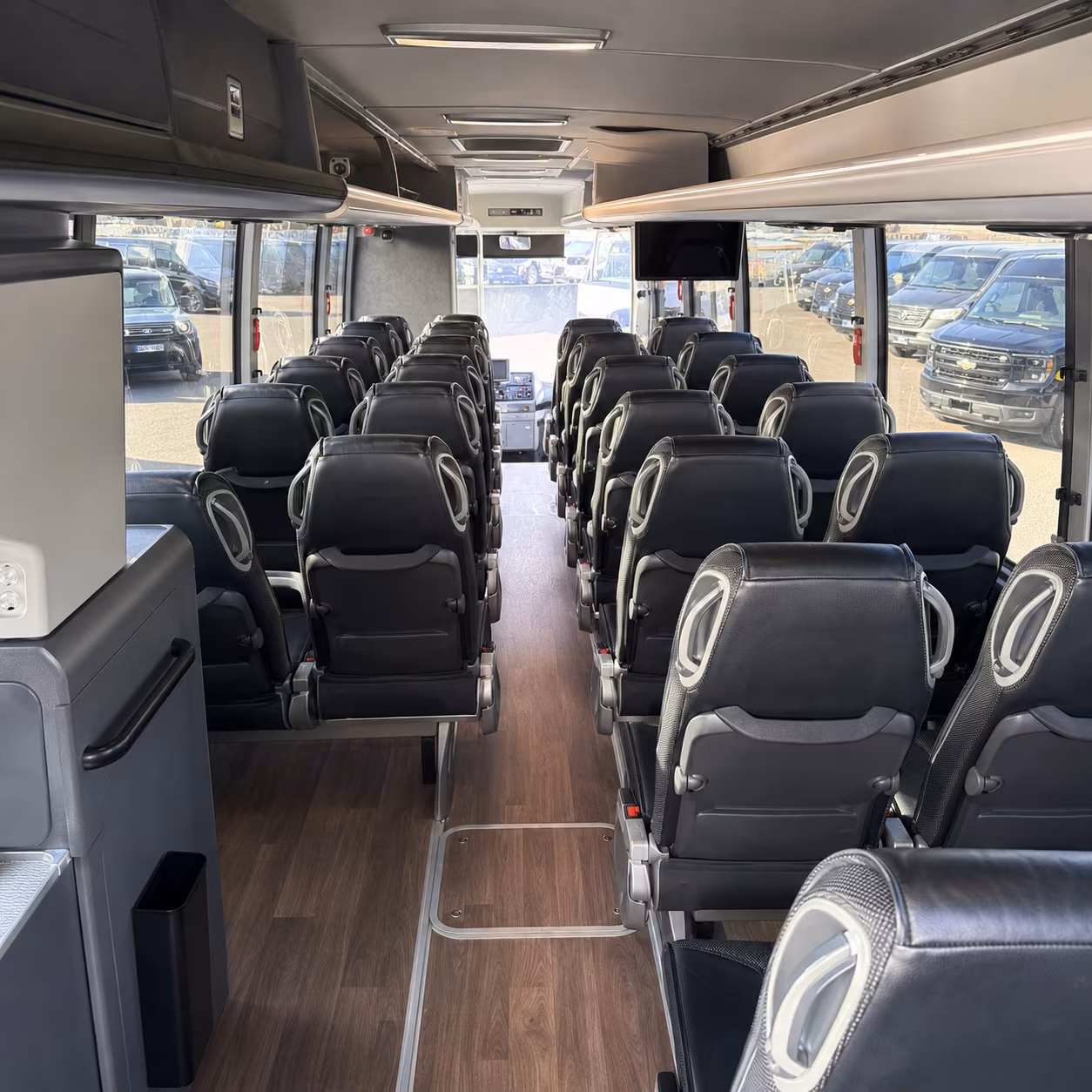 huntsville 56 passenger charter bus interior